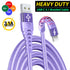 USB C Charger Cable Braided Fast Phone Charger Heavy-Duty Type C Charger Cable Long Lead 2m 3m - TradeNRG UK